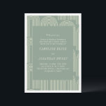 Modern Arch Line Art Sage Green Formal Wedding Invitation<br><div class="desc">Modern Arch Line Art Sage Green Formal Wedding Invitation</div>