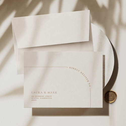 Modern Arch Minimalist Return Address Wedding RSVP Envelope