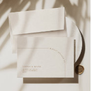 Modern Arch Minimalist Return Address Wedding Rsvp Envelope at Zazzle