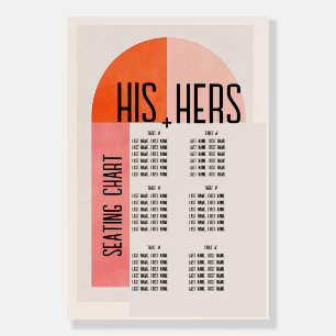 Modern Arch, Orange and Pink Foam Board