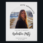 Modern Arch Personalized Photo Graduation Welcome Poster<br><div class="desc">Modern Arch Personalized Photo Graduation Welcome Poster Sign</div>