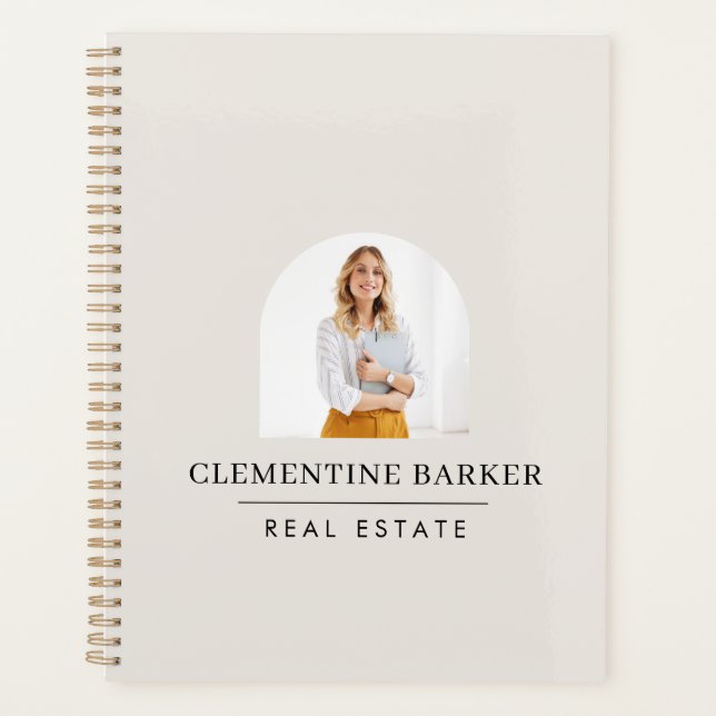 Modern arch photo Business Branding Planner (Front)