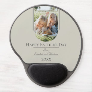 Modern Arch Photo Father's Day Beige Gel Mouse Pad