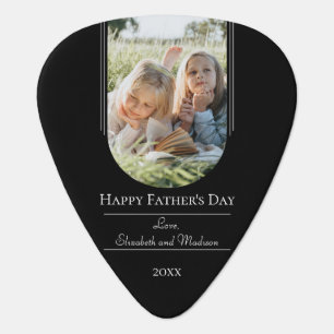 Modern Arch Photo Father's Day   Black Guitar Pick