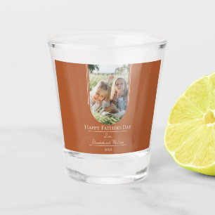 Modern Arch Photo Father's Day   Burnt Orange Shot Glass