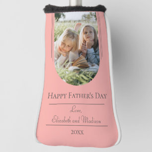 Modern Arch Photo Father's Day   Coral Golf Head Cover
