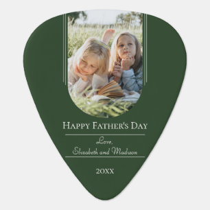 Modern Arch Photo Father's Day   Emerald Green Guitar Pick