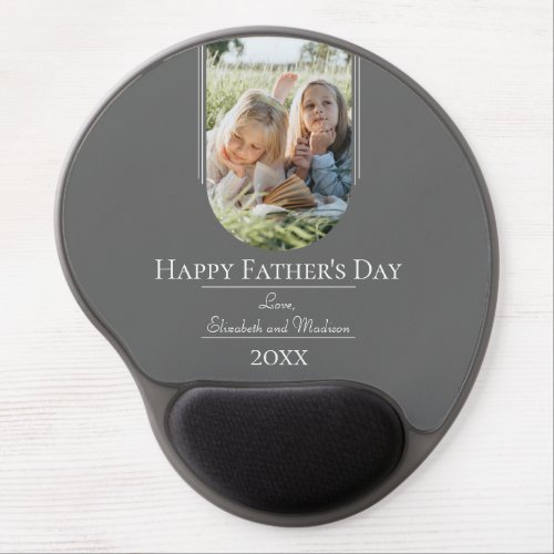 Modern Arch Photo Fathers Day  Gray Gel Mouse Pad