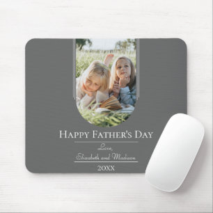 Modern Arch Photo Father's Day   Gray Mouse Pad