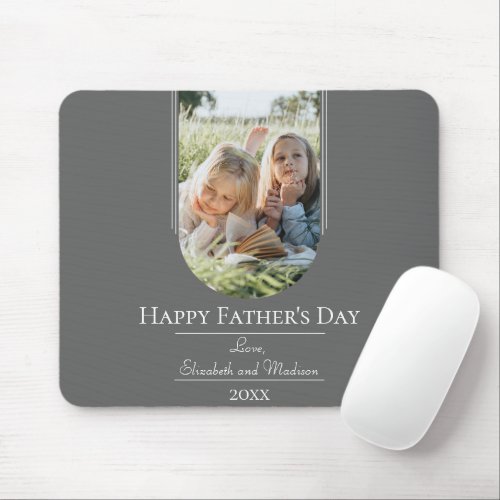 Modern Arch Photo Fathers Day  Gray Mouse Pad