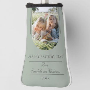 Modern Arch Photo Father's Day   Sage Green Golf Head Cover