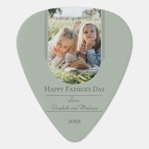 Modern Arch Photo Father's Day   Sage Green Guitar Pick