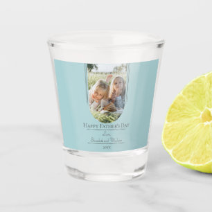 Modern Arch Photo Father's Day Teal Shot Glass