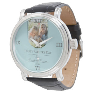 Modern Arch Photo Father's Day Teal Watch