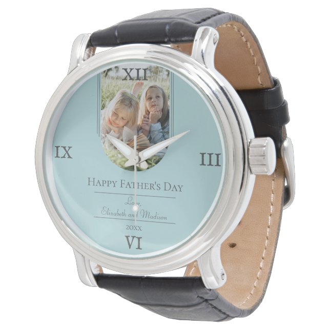 Modern Arch Photo Father's Day | Teal Watch (Angled)