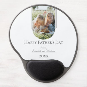 Modern Arch Photo Father's Day   White Gel Mouse Pad