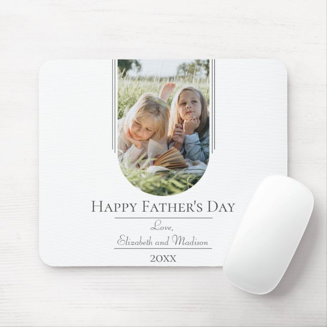 Modern Arch Photo Father's Day | White Mouse Pad (With Mouse)