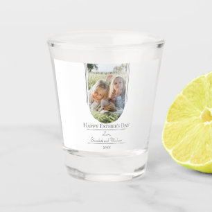 Modern Arch Photo Father's Day White Shot Glass