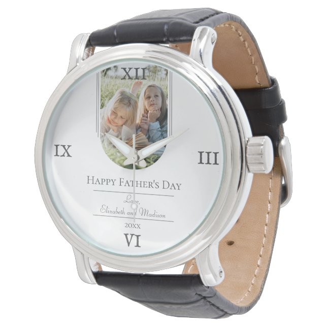 Modern Arch Photo Father's Day | White Watch (Angled)