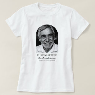 Modern Arch Photo Funeral Or Memorial Service T-Shirt