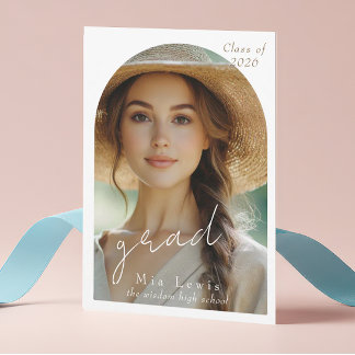Modern Arch Photo Graduation Announcement