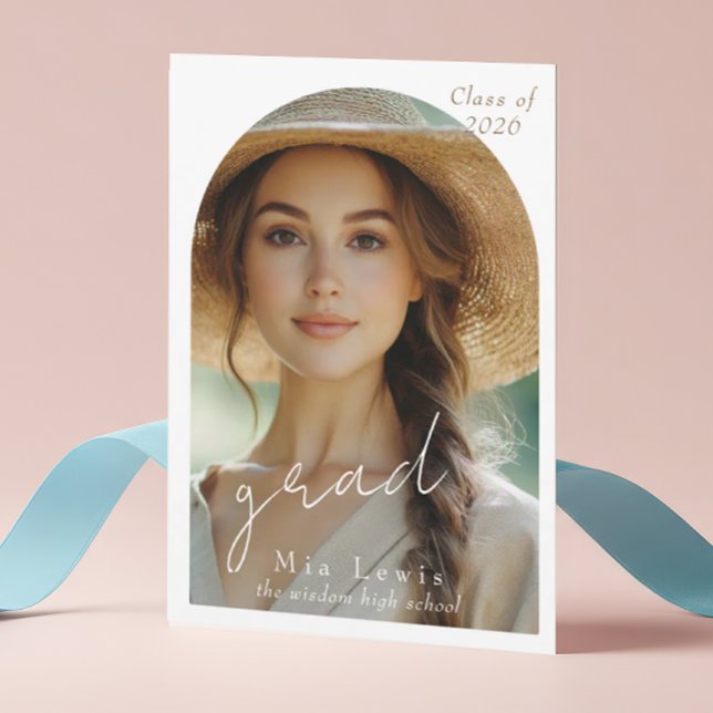 Modern Arch Photo Graduation Announcement (Creator Uploaded)