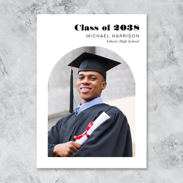 Modern Arch Photo Graduation Announcement (Modern Arch Photo Graduation Announcement)