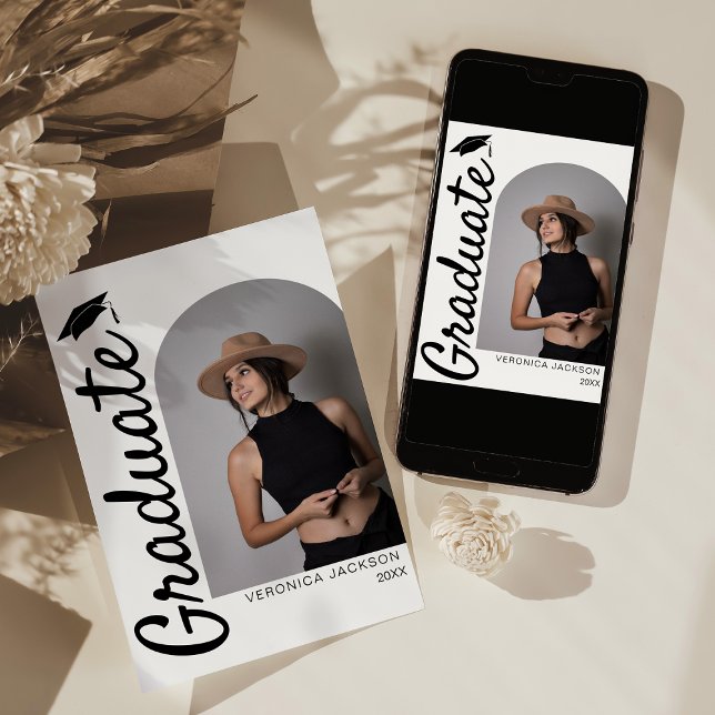 Modern Arch Photo Graduation Announcement (Creator Uploaded)