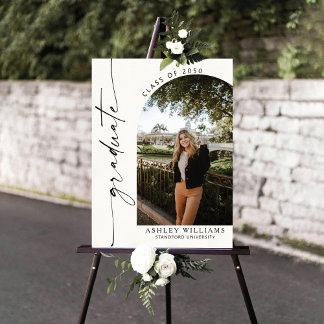 Modern Arch Photo Graduation Announcement Foam Board