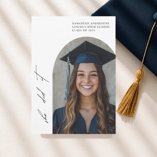 Modern Arch Photo Graduation Class of 2025 Invitation