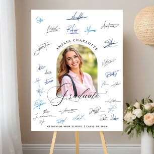 Modern Arch Photo Graduation Guest Signature Foam Board