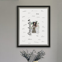 Modern Arch Photo Graduation Guest Signature Poster