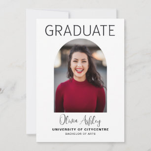 Modern Arch Photo Graduation Invitation