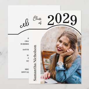 Modern Arch Photo Graduation Invitation