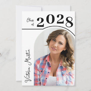 Modern Arch Photo Graduation Invitation