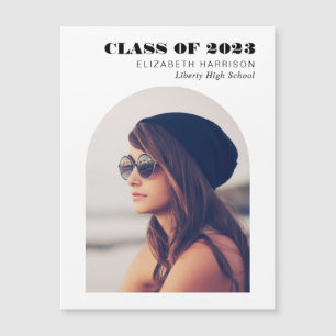 Modern Arch Photo Graduation Magnet