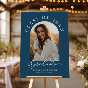 Modern Arch Photo Graduation Welcome Sign
