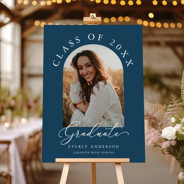 Modern Arch Photo Graduation Welcome Sign (Creator Uploaded)