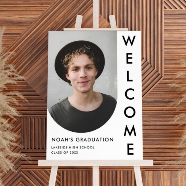 Modern Arch Photo Graduation Welcome Sign (Creator Uploaded)