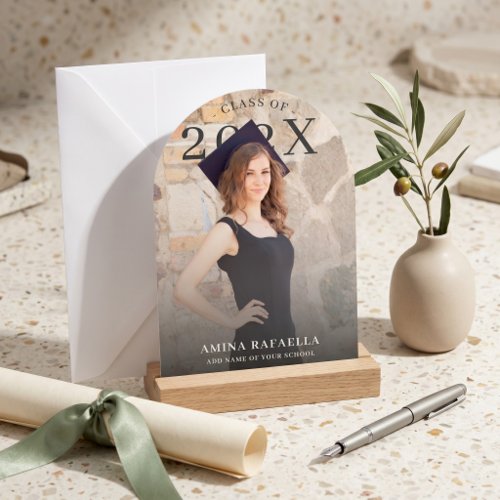 Modern Arch Photo Minimalist Graduation | PhotoPop Invitation