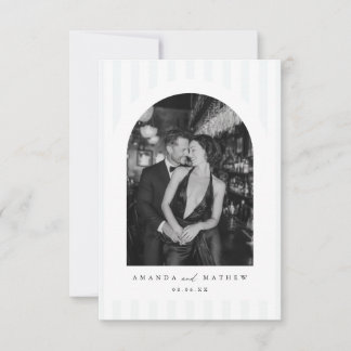 Modern Arch Photo Minimalist Wedding Invitation