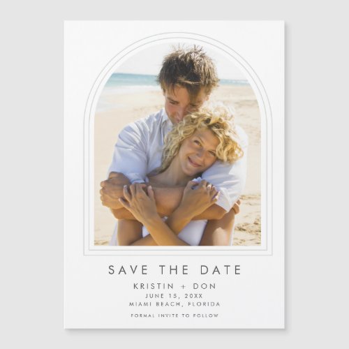 Modern Arch Photo Minimalist Wedding Save the Date