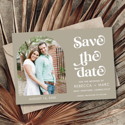 Modern Arch Photo Wedding Save the Date