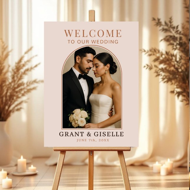 Modern Arch Photo Wedding Welcome Sign  (Creator Uploaded)