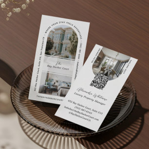 Modern Arch Photos Home Rental Property Manager Business Card