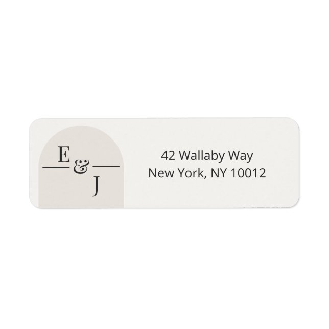 Modern Arch Return Address Labels (Front)