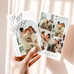 Modern Arch Script Holiday Card