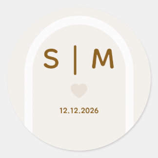 Modern Arch Suite Initial Wedding Envelope Seal