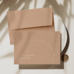 Modern Arch Tan Return Address Wedding RSVP Envelope<br><div class="desc">Designed to coordinate with for the «Arches Minimalist» Wedding Invitation Collection. To change details,  click «Details». To move the text or change the size,  font,  or color,  click «Edit using Design Tool». View the collection link on this page to see all of the matching items in this beautiful design.</div>