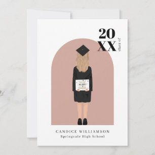 Modern Arch The Tassel Was Worth Graduation Party Invitation